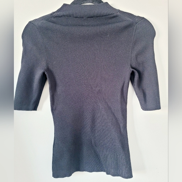 Ted Baker Emiiaa Engineered CutOut Bow Rib Sweater Short Sleeve Black Ted1/XS/4 - Picture 12 of 16